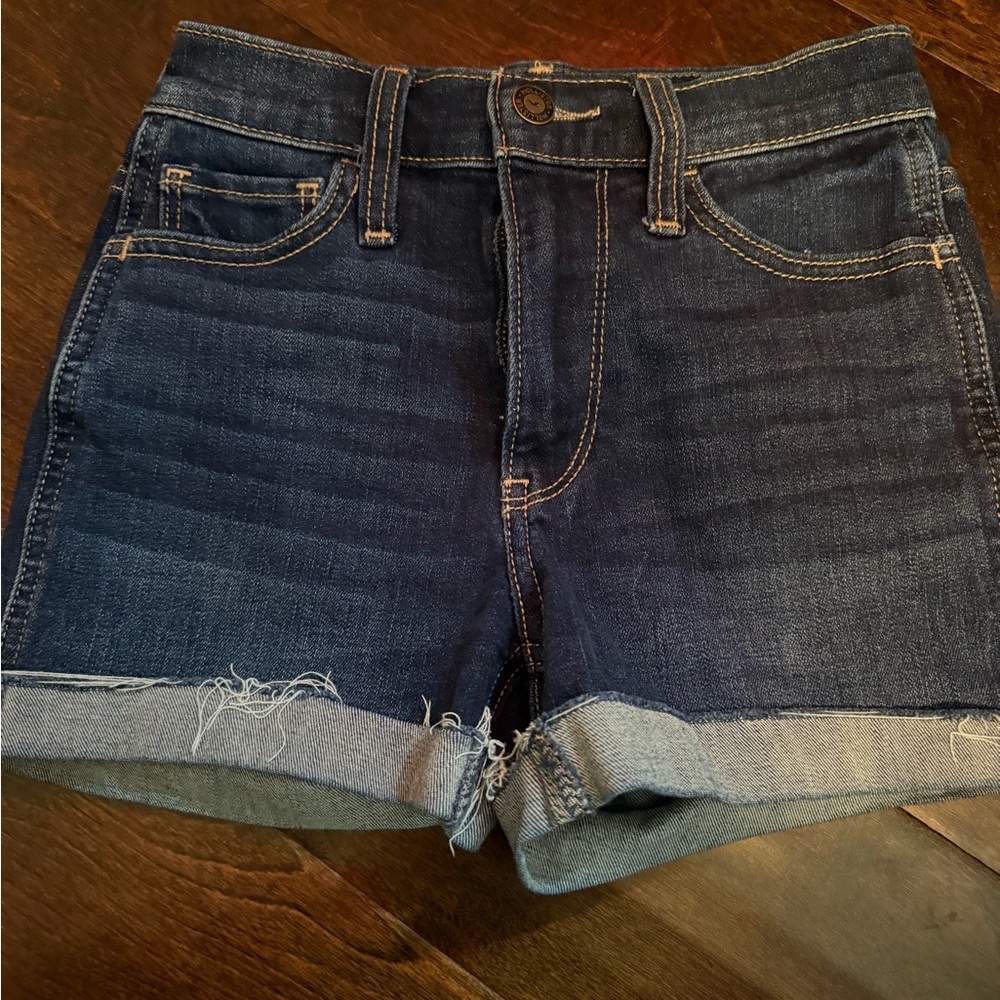 Hollister Blue Jean Shorts Distressed Style